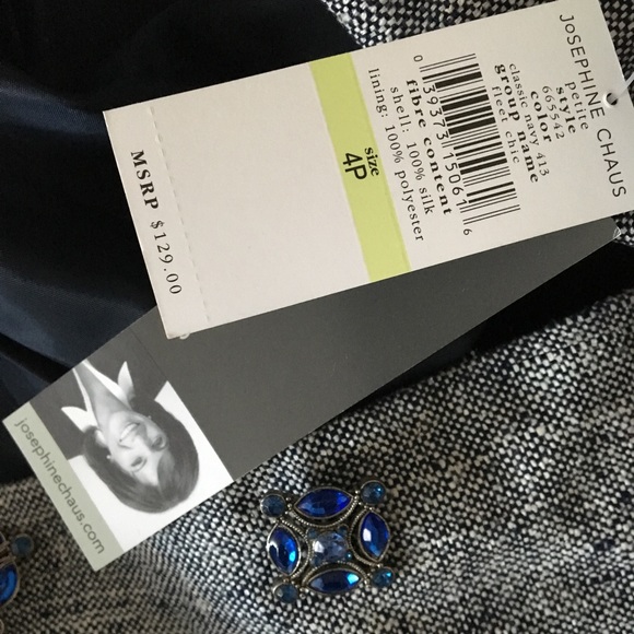 gray 3/4 sleeve blazer w/crystal snap buttons - Picture 8 of 8